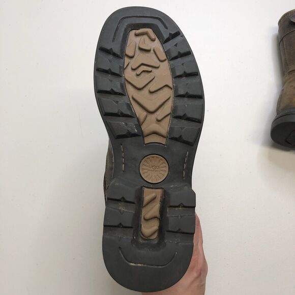 UGG Boots “Rockville II” Men’s Size US 10 Distressed Brown Leather Moto 3043 - Picture 11 of 12